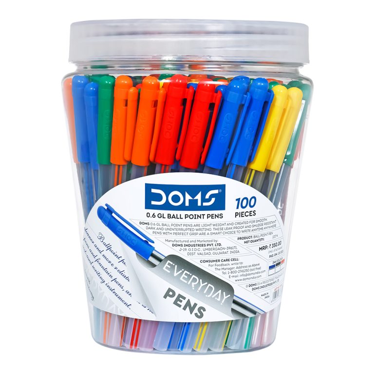 DOMS Cuboid DF Pen 50 Pcs JAR Blue Black Red DOMS