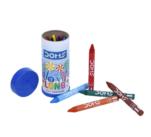 DOMS Long Wax Crayons