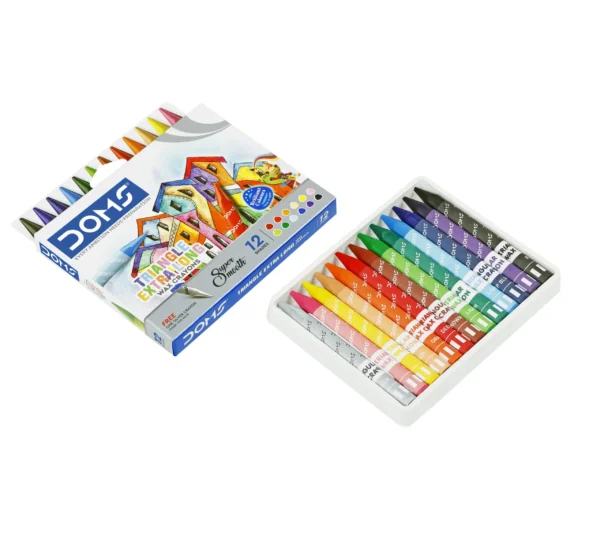 DOMS Tri Extra Long Wax Crayons - Image 2