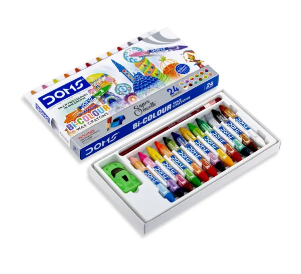 DOMS Bi-Colour Wax Crayons - Image 4