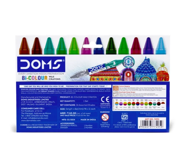 DOMS Bi-Colour Wax Crayons - Image 3