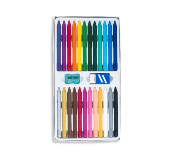 DOMS Opti Grip Plastic Crayons - Image 2