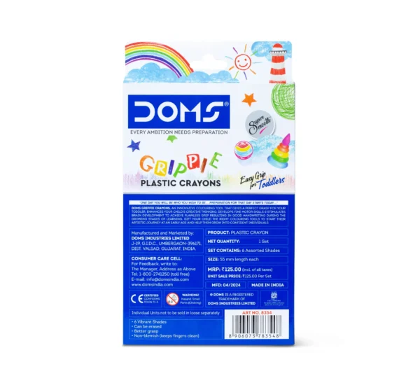 DOMS Grippie Plastic Crayons - Image 3