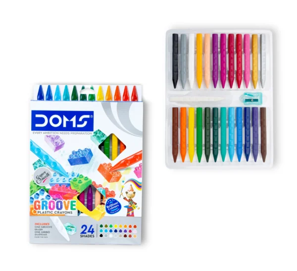 DOMS Groove Plastic Crayons - Image 3