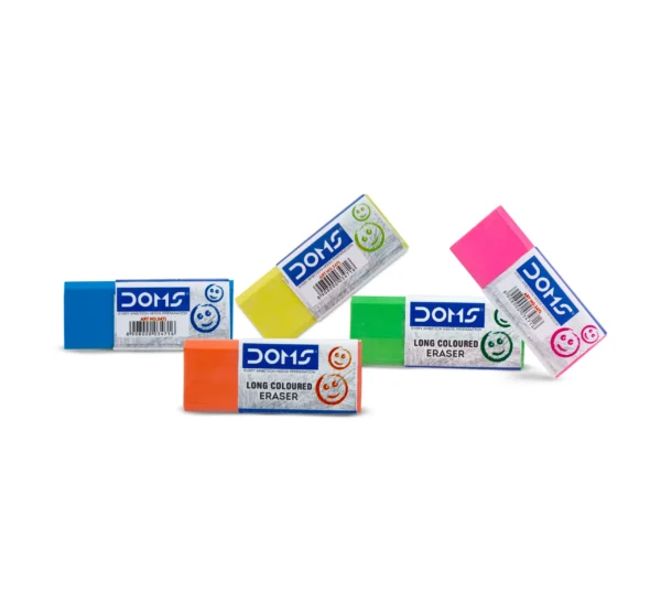 DOMS LONG COLOURED ERASERS - Image 2