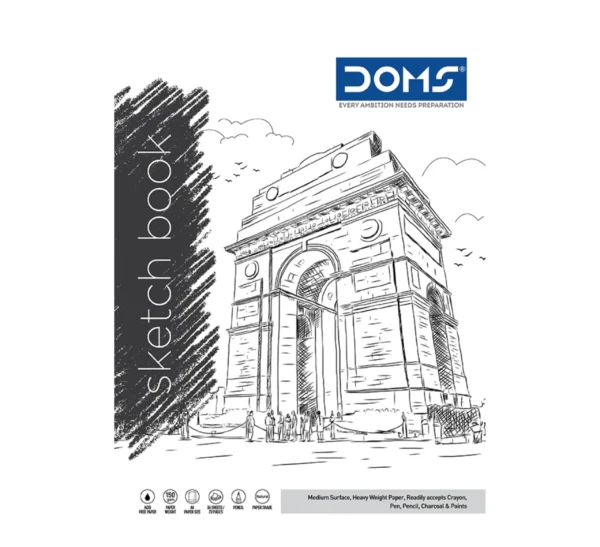 DOMS Sketch Book Wiro- 150 GSM Paper – 21×29.7 Cm