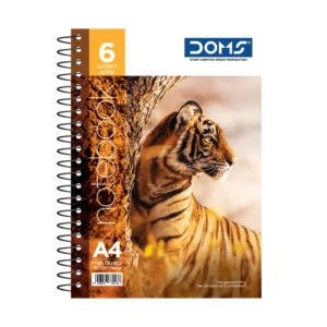 DOMS 6 Subject Spiral Notebook(Wild Life Animals Series)