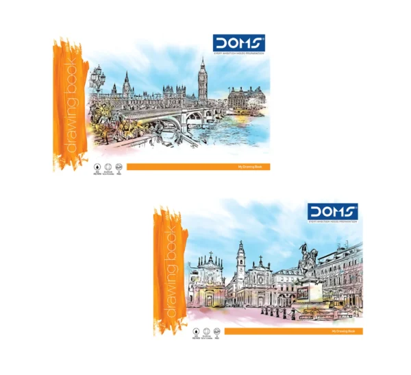 DOMS Orange Drawing Book – 29.5x42Cm