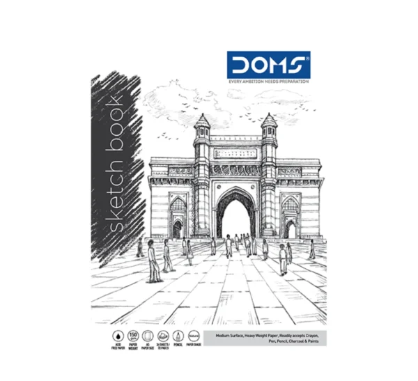 DOMS Sketch Book Wiro- 150 GSM Paper – 21×14.8 Cm