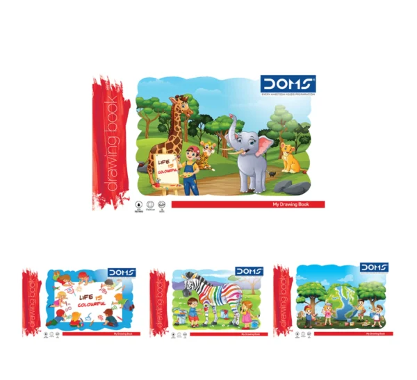 DOMS Red Drawing Book – 17×24.5Cm