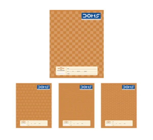 DOMS R&B with Gap Notebook(Brown Series) 24x18Cm – 76 Pages