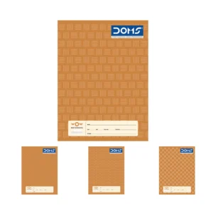 DOMS 3 in 1 (DL/RB/SQ) Notebook(Brown Series) 24x18Cm – 172 Pages