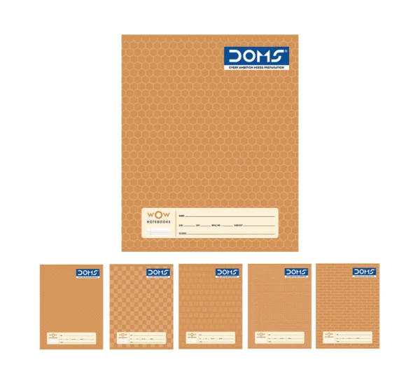 DOMS Unruled Notebook(Brown Series) 19×15.5Cm – 76 Pages