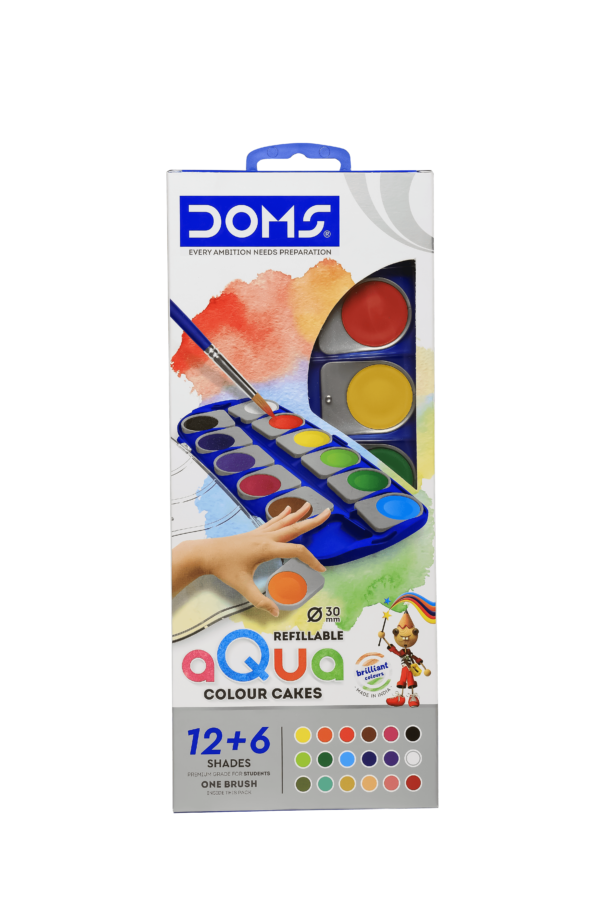 DOMS Refillable Aqua Cakes 12+6 Shades - Image 5